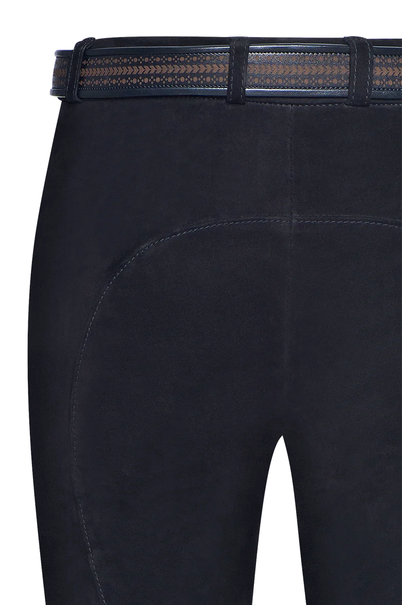 Leder-Jeans
