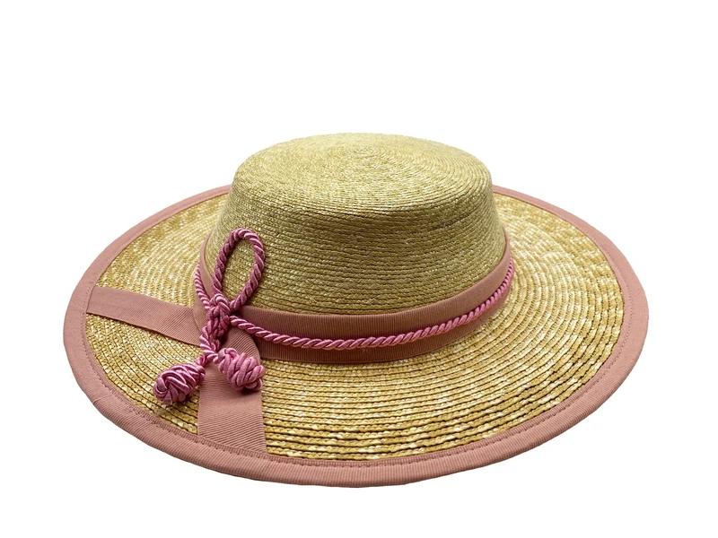 Trachtenhut Dirndlhut Lembert Miesbacher Stroh natur rose