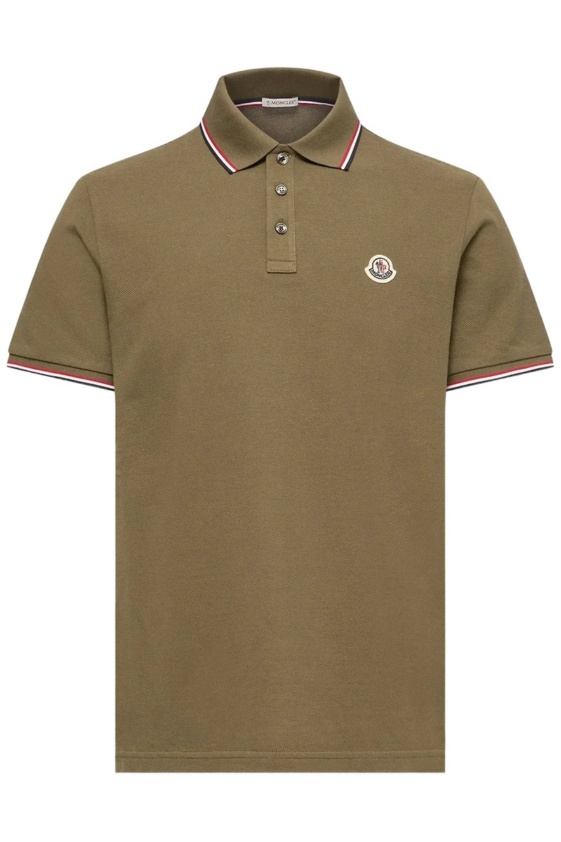 Moncler Herren Poloshirt Olive