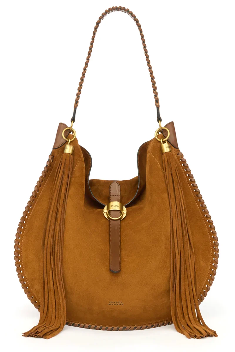 Isabel Marant Étoile Damen Handtasche Oskan Soft Folk Cognac