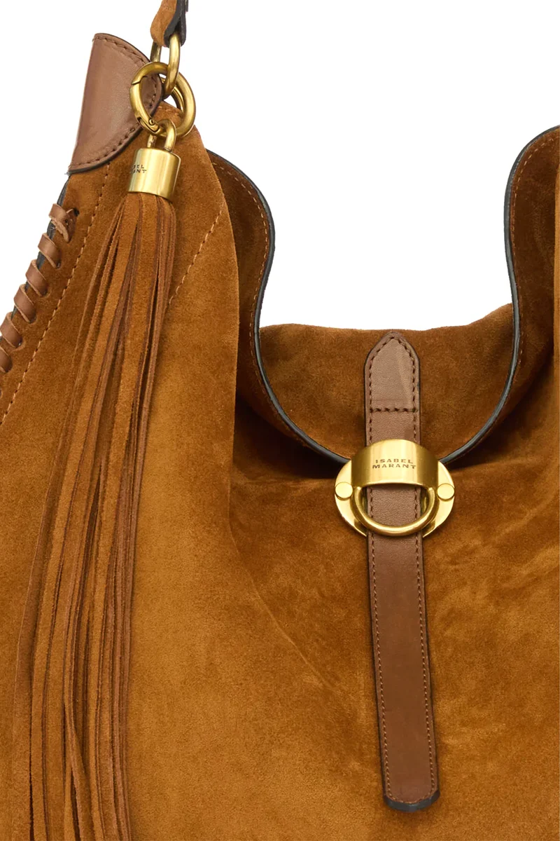 Isabel Marant Étoile Damen Handtasche Oskan Soft Folk Cognac