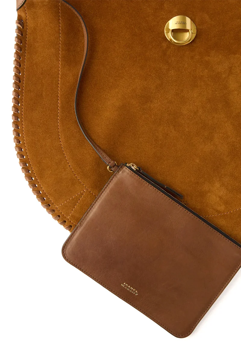 Isabel Marant Étoile Damen Handtasche Oskan Soft Folk Cognac