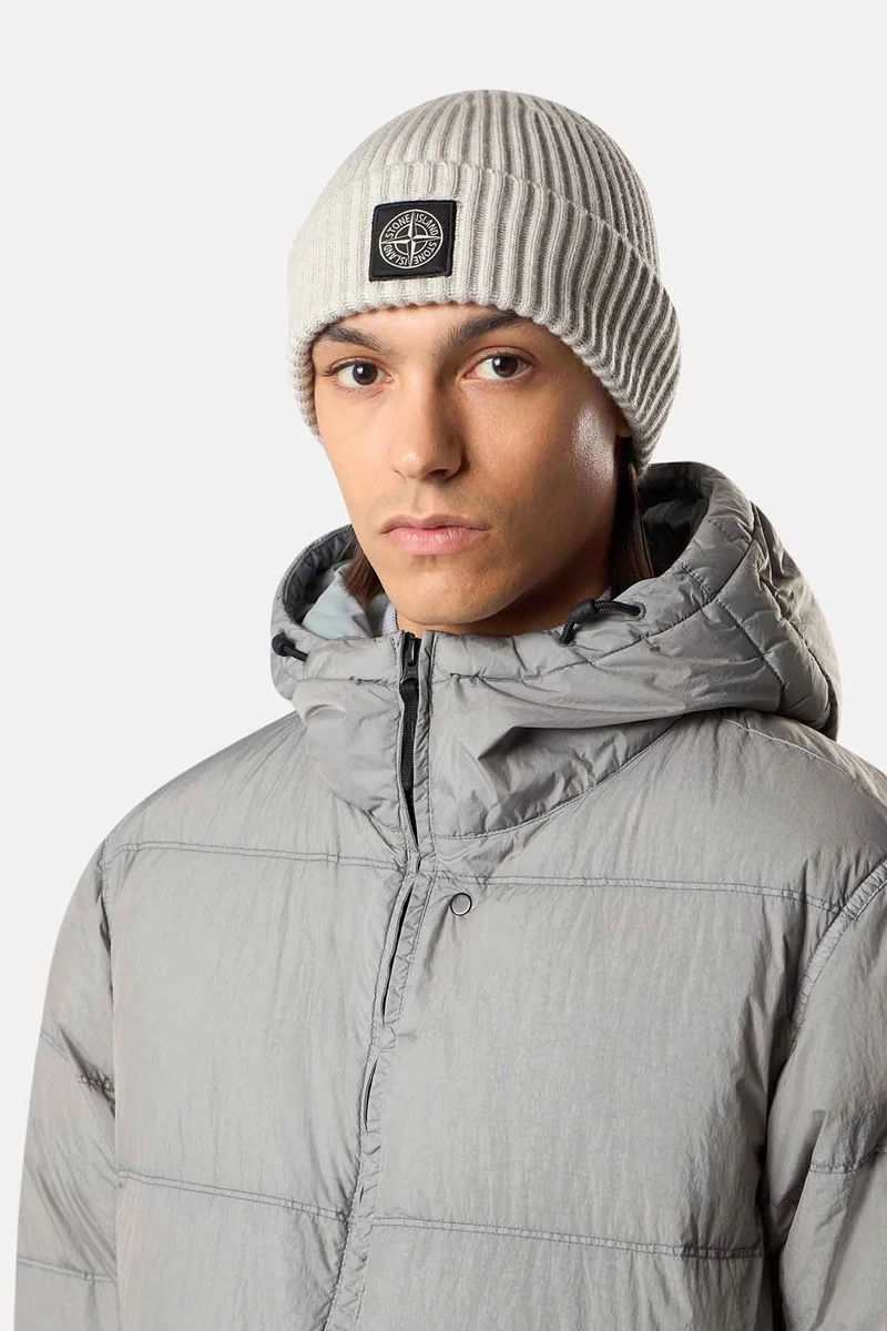 Stone Island Herren Strickmütze Sandfarben