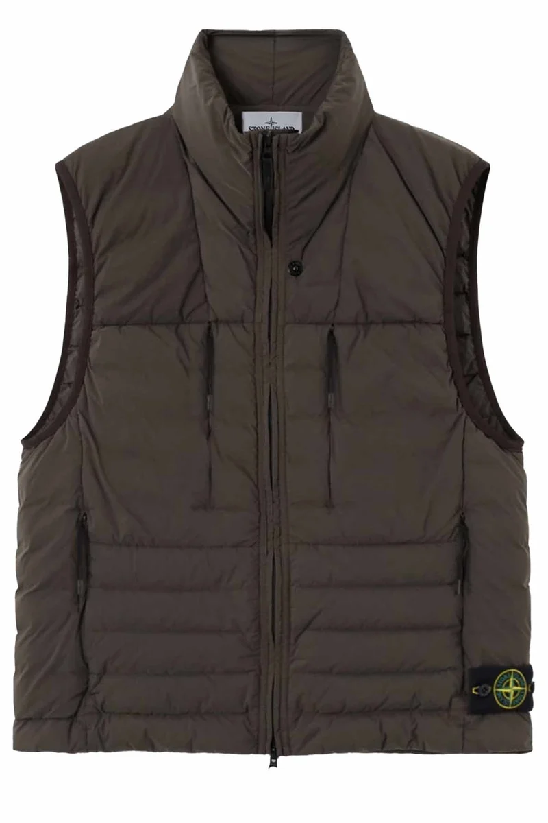 Stone Island Herren Daunenweste Kohlengrau