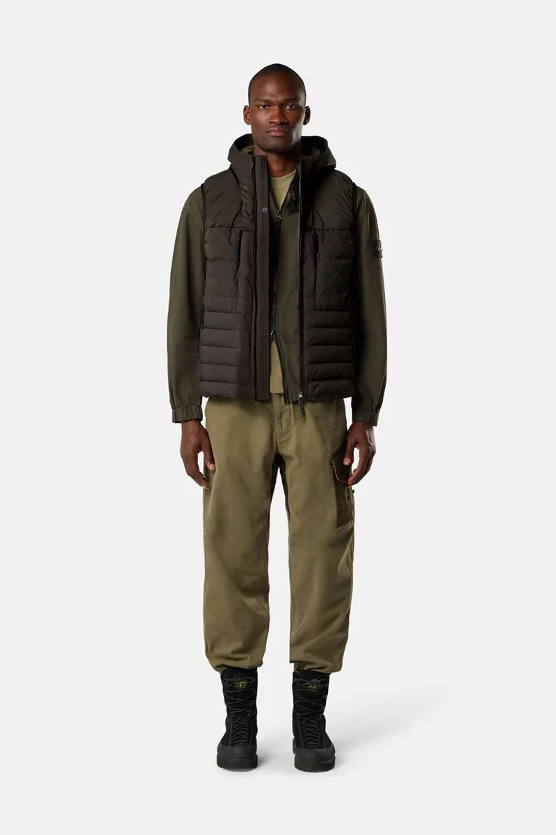 Stone Island Herren Daunenweste Kohlengrau