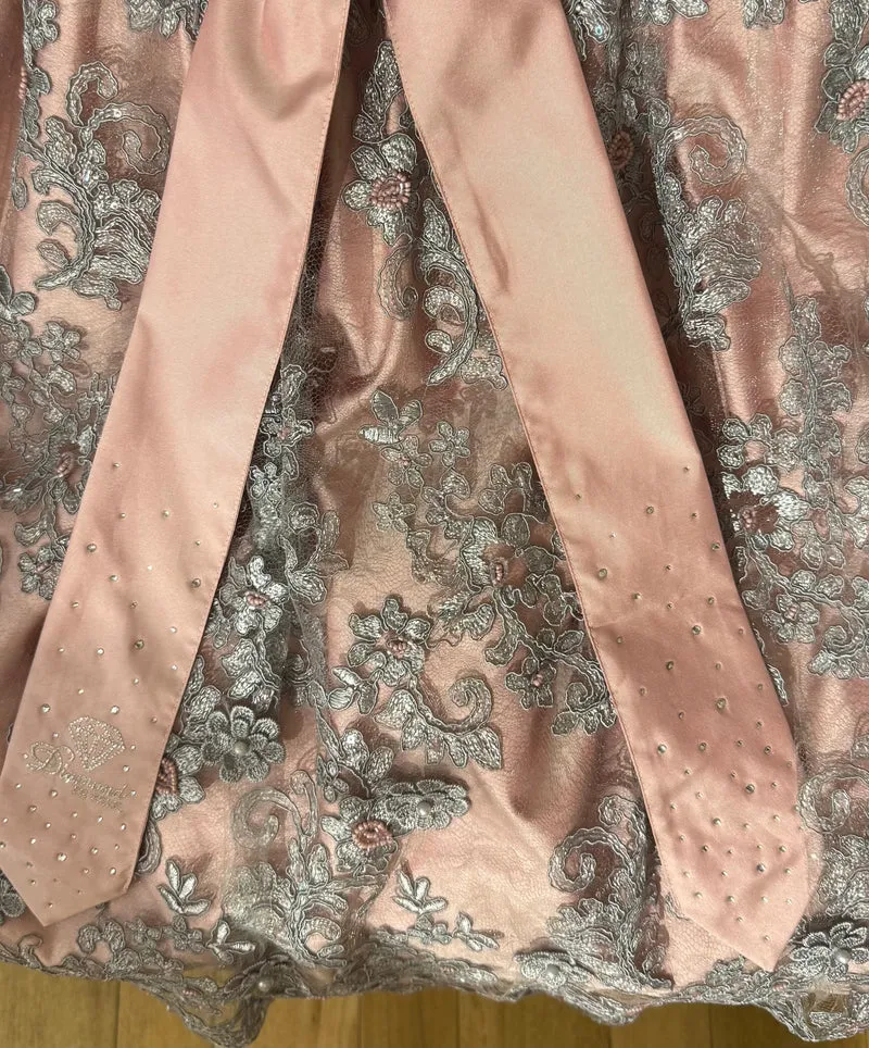 Dirndl Stockerpoint Diamond en Vouge silber/rose 65cm