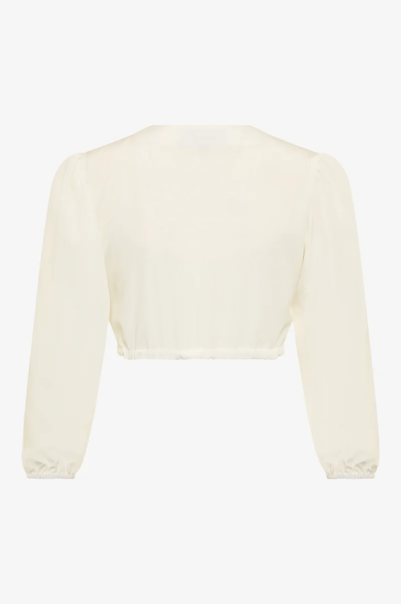 Dirndlbluse Lea mit Dreiviertelarm in weiß