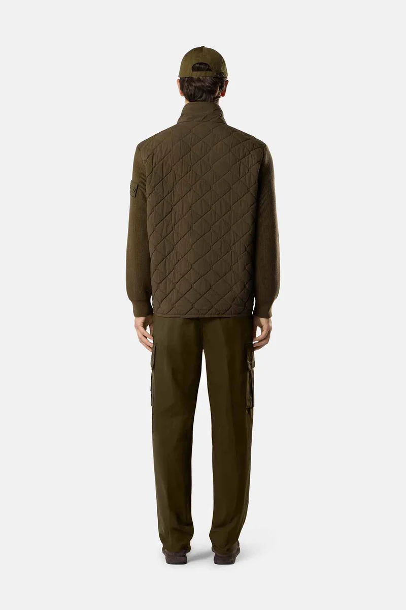 Stone Island Herren Steppjacke Ghost Militärgrün