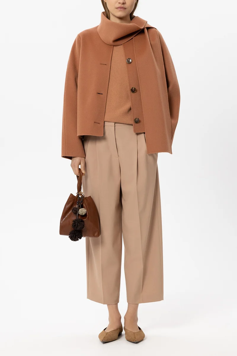Luisa Cerano Damen Doubleface-Jacke mit Schal Brick