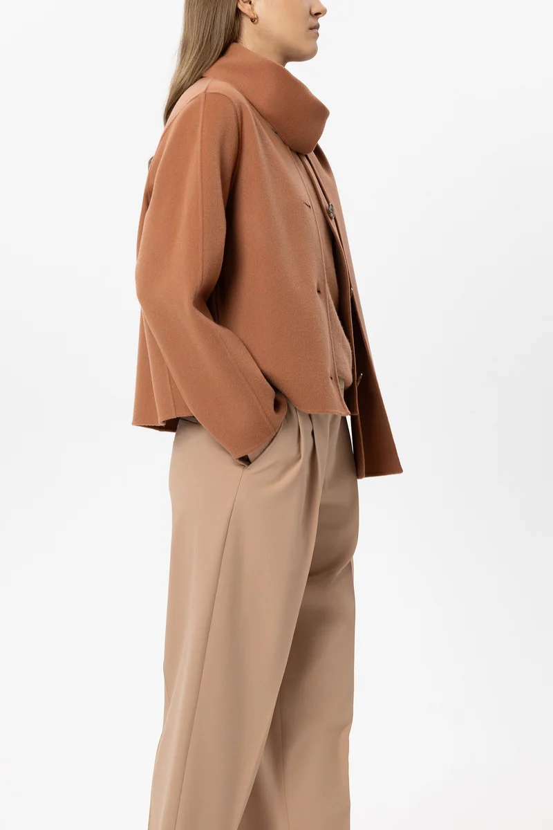 Luisa Cerano Damen Doubleface-Jacke mit Schal Brick