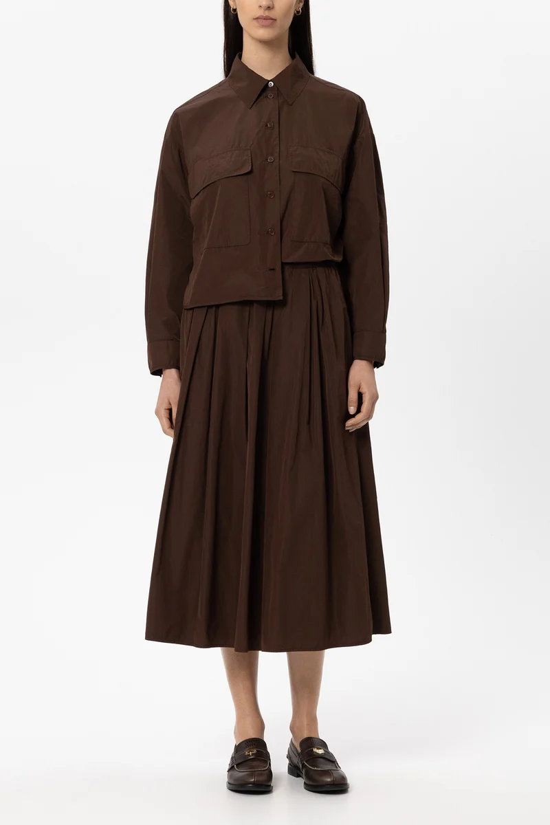 Luisa Cerano Damen Taft-Blousonjacke Marone