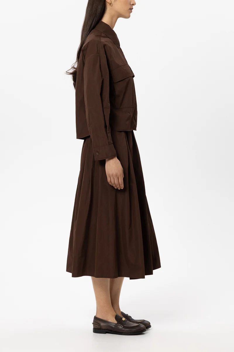 Luisa Cerano Damen Taft-Blousonjacke Marone