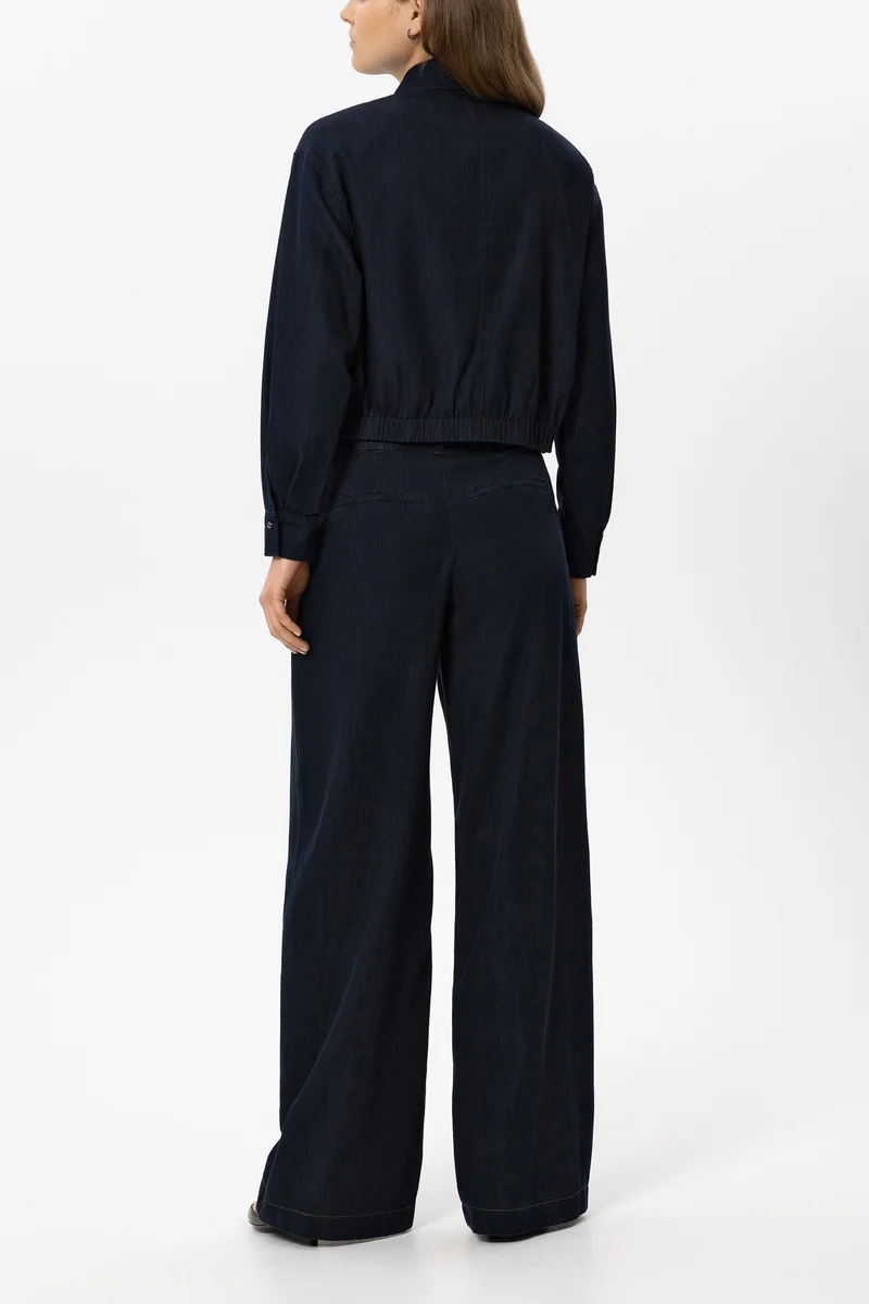Luisa Cerano Damen Wideleg-Jeans Washed Denim Blue