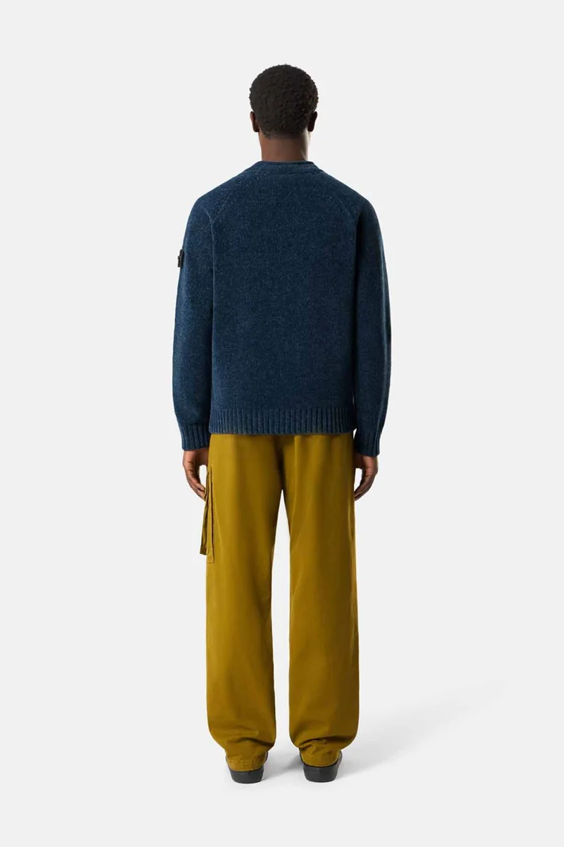 Stone Island Herren Strickpullover Stahlblau melliert