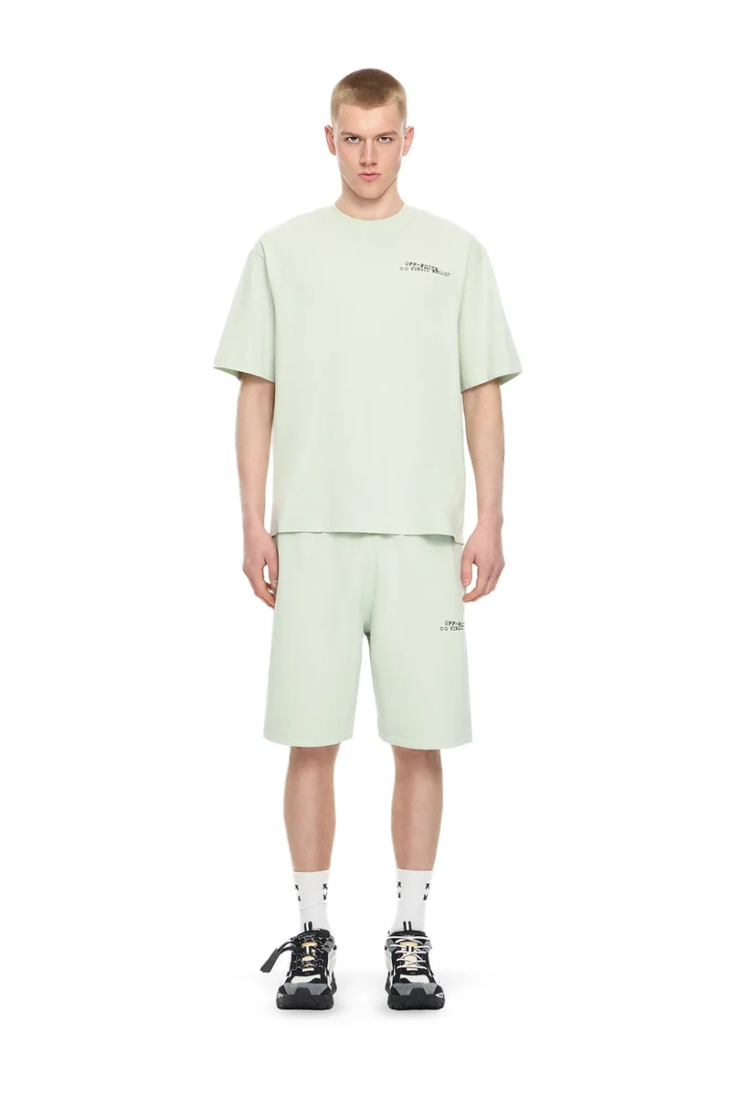 Off-White Herren Type Arrow Skate T-Shirt Fade Out Mint