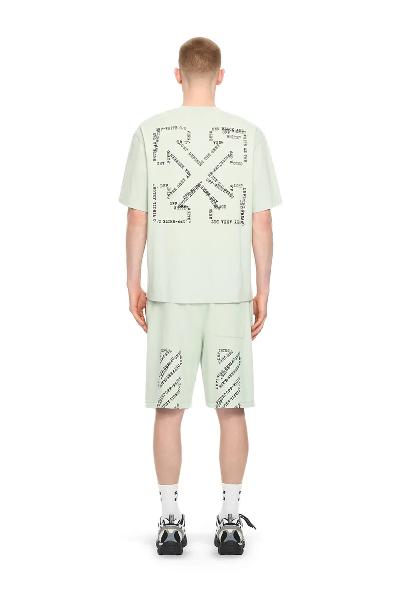 Off-White Herren Type Arrow Skate T-Shirt Fade Out Mint