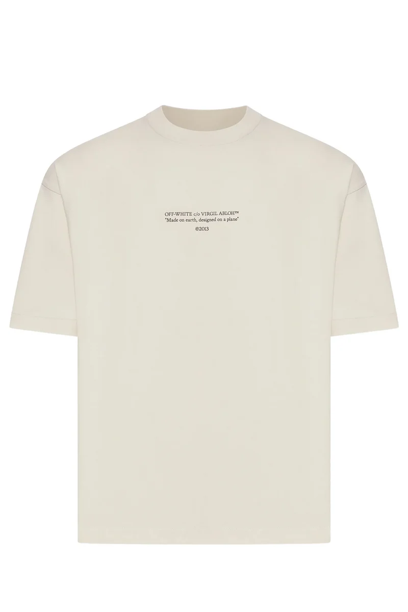 Off-White Herren Statement Skate T-Shirt Pumice Stone