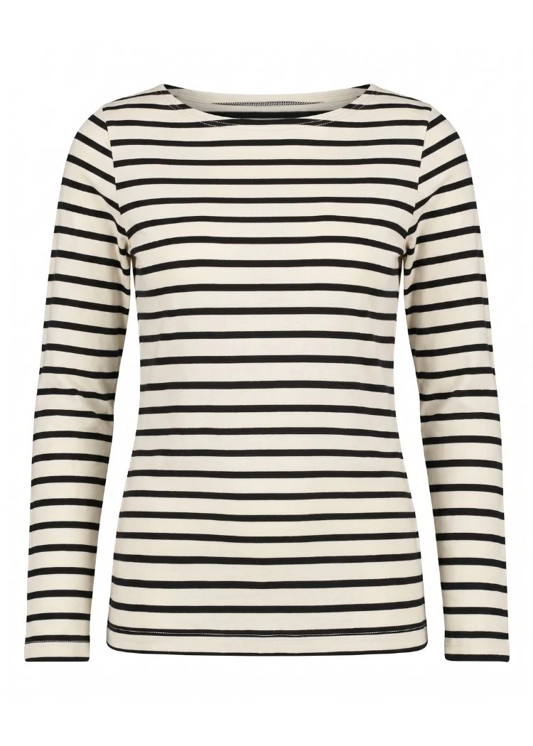 Ringelshirt Damen aus Bio-Baumwolle – Ecru/Schwarz
