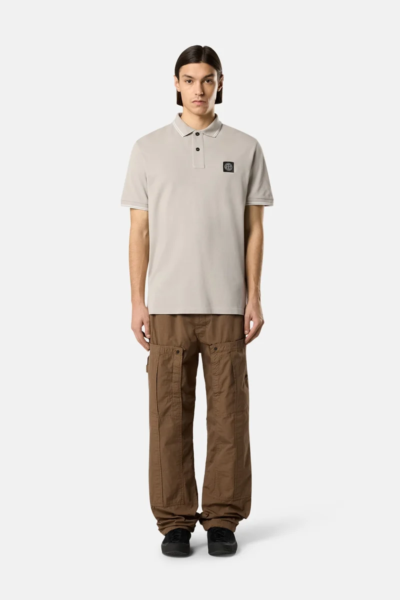 Stone Island Herren Poloshirt Perlgrau