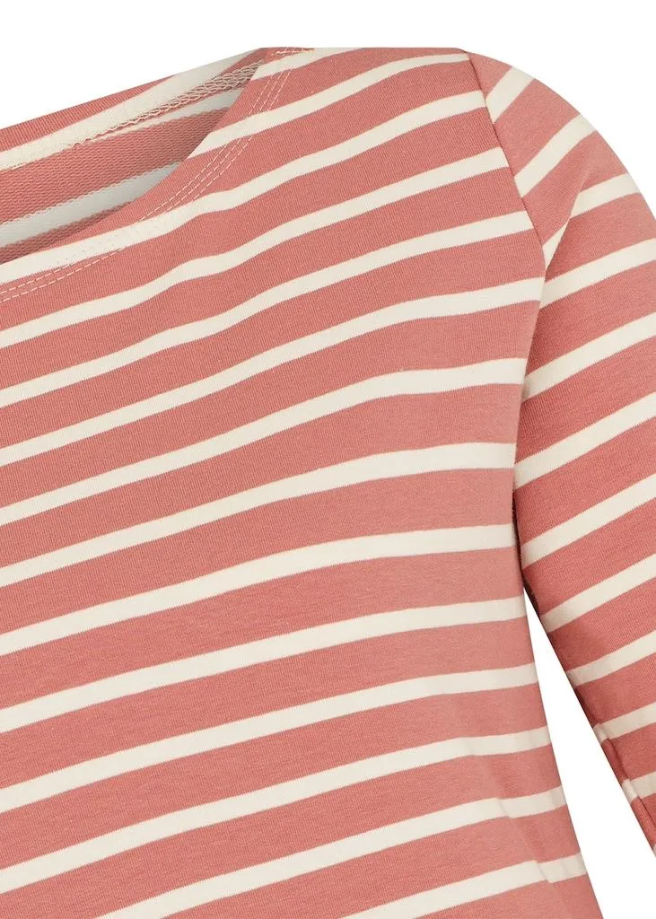 Ringelshirt Damen aus Bio-Baumwolle – Rosenholz/Ecru