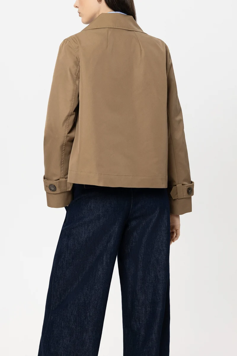 Luisa Cerano Damen Gabardine-Trenchjacke Tobacco