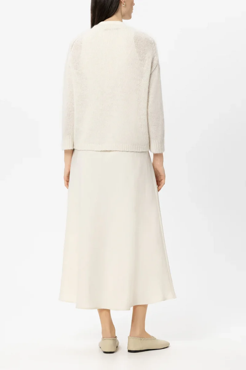 Luisa Cerano Damen Strickjacke aus Alpaka-Mix Milk
