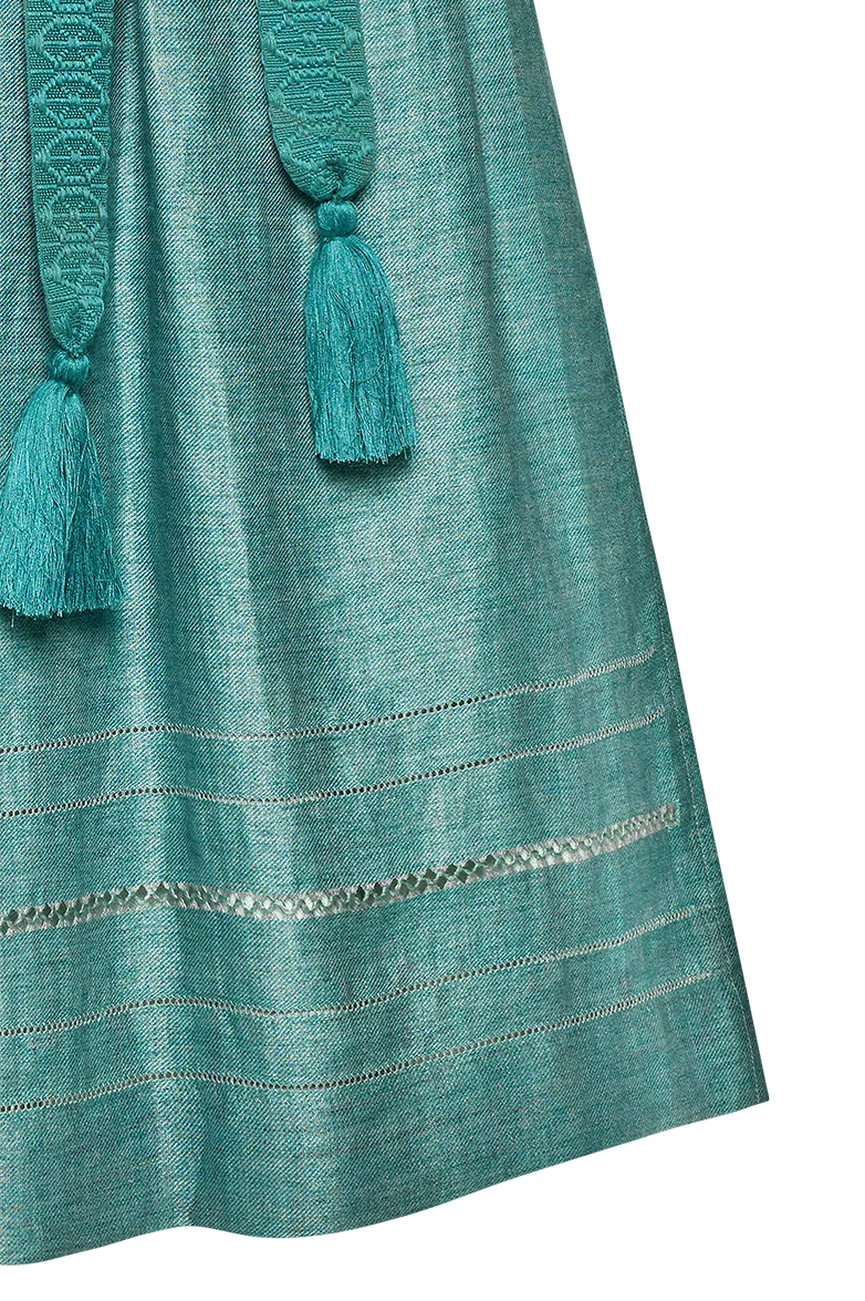 Leinenschürze mit Handarbeit