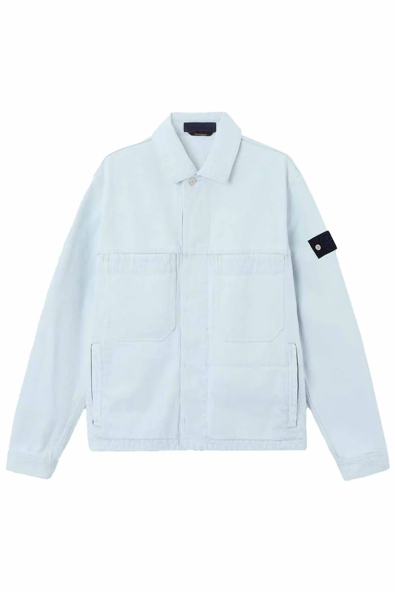 Stone Island Herren Jeansjacke Blue Extra Bleach