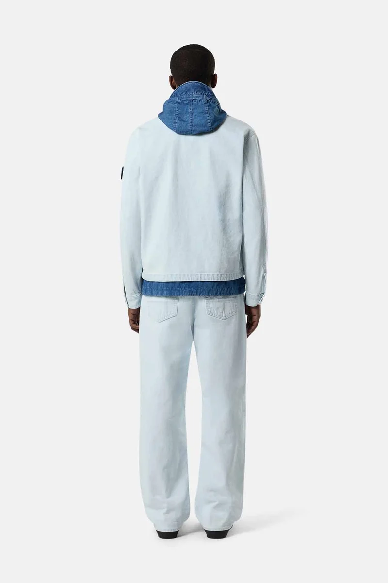 Stone Island Herren Jeansjacke Blue Extra Bleach