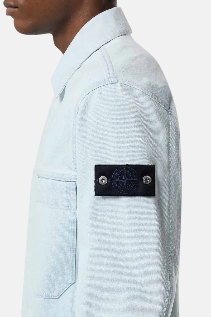 Stone Island Herren Jeansjacke Blue Extra Bleach