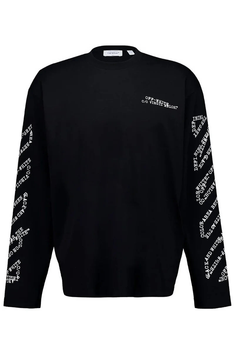 Off-White Herren Type Machine Arrow 90s Skate Langarmsnhirt Schwarz
