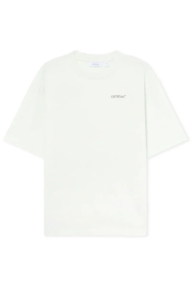 Off-White Herren Half Arrow Skate T-Shirt Bluewash