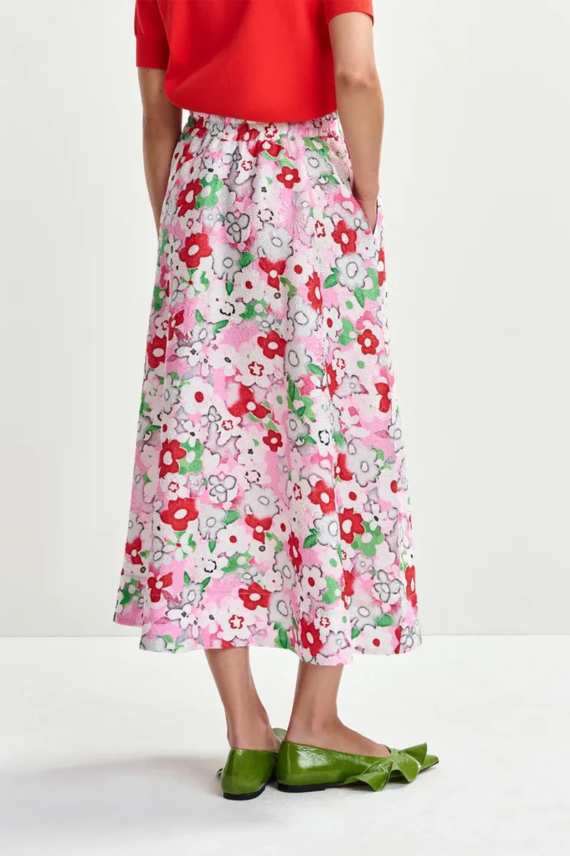 Essentiel Antwerp Damen Midirock mit Blumenmuster Julianne Bunt