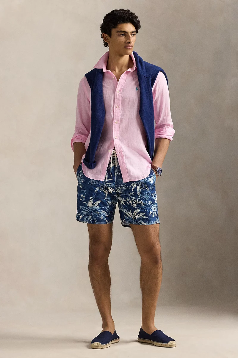 Polo Ralph Lauren Herren Custom-Fit Leinenhemd Pink