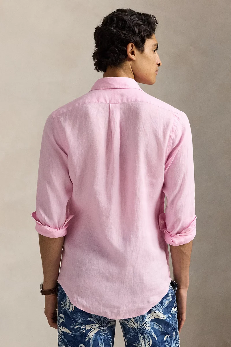 Polo Ralph Lauren Herren Custom-Fit Leinenhemd Pink