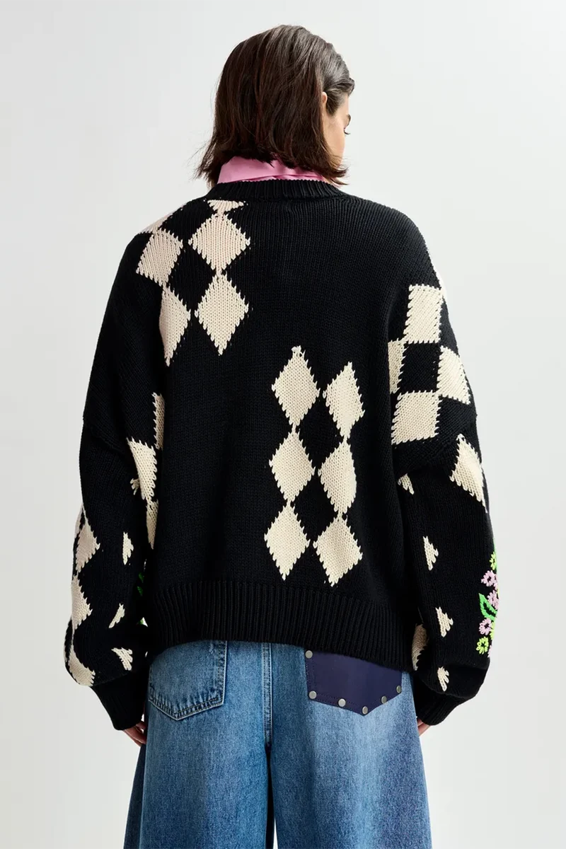 Essentiel Antwerp Damen Oversized-Strickpullover Jactori Schwarz