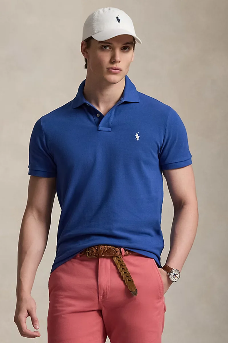Polo Ralph Lauren Herren Piqué-Poloshirt Dusty Azure