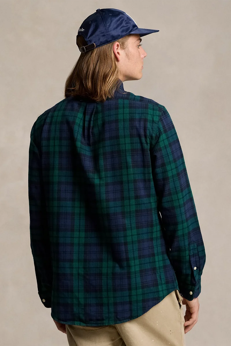 Polo Ralph Lauren Herren Custom-Fit Oxfordhemd Navy/Green Multi