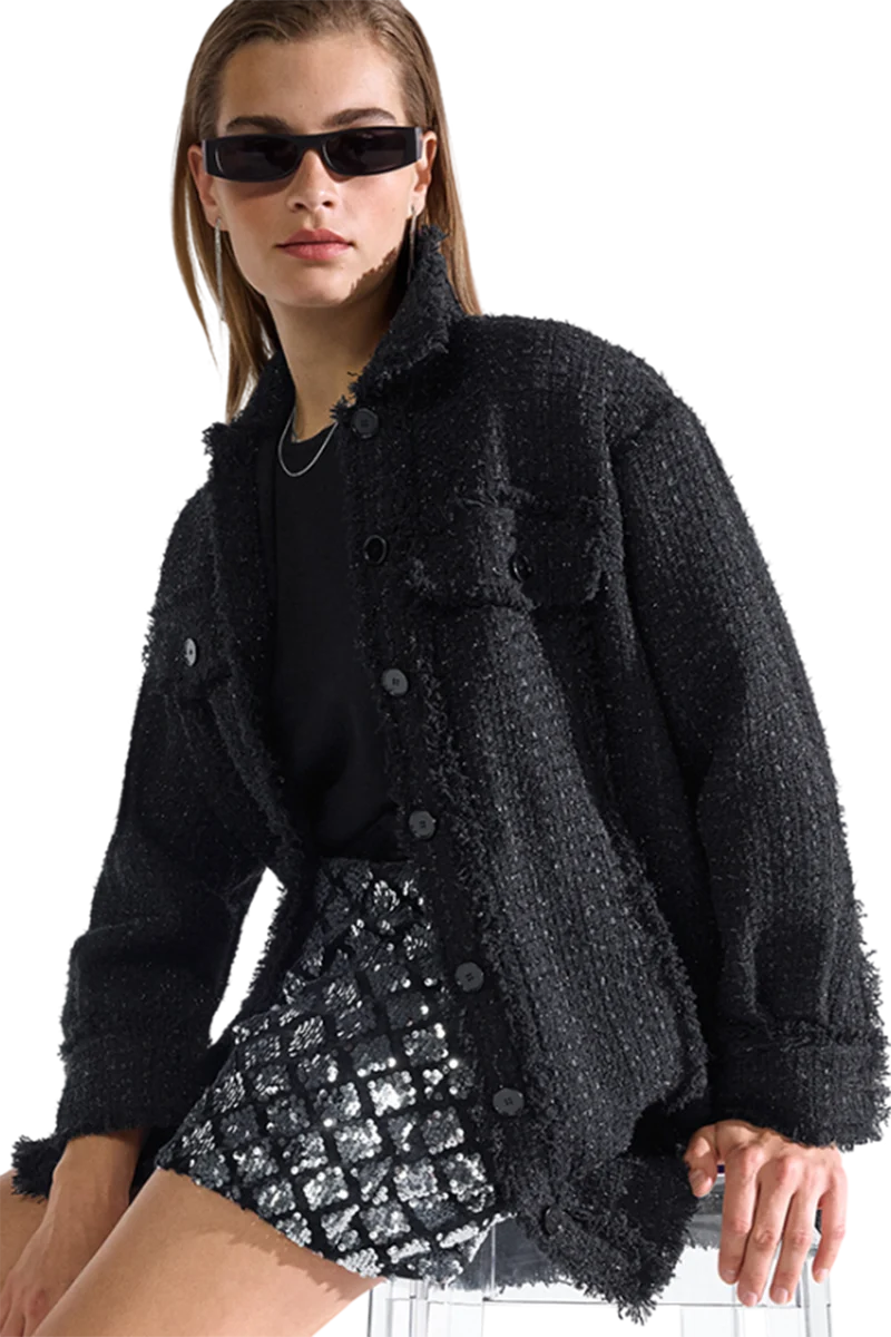 Riani Damen Tweedjacke Schwarz