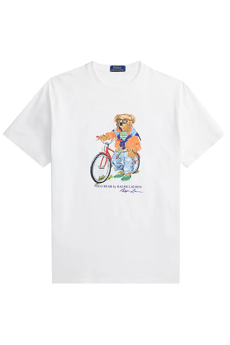 Polo Ralph Lauren Herren Custom-Fit T-Shirt mit Polo Bear Weiss