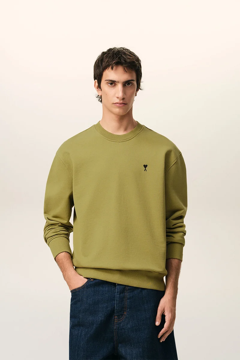 AMI Paris Herren Sweatshirt Matcha