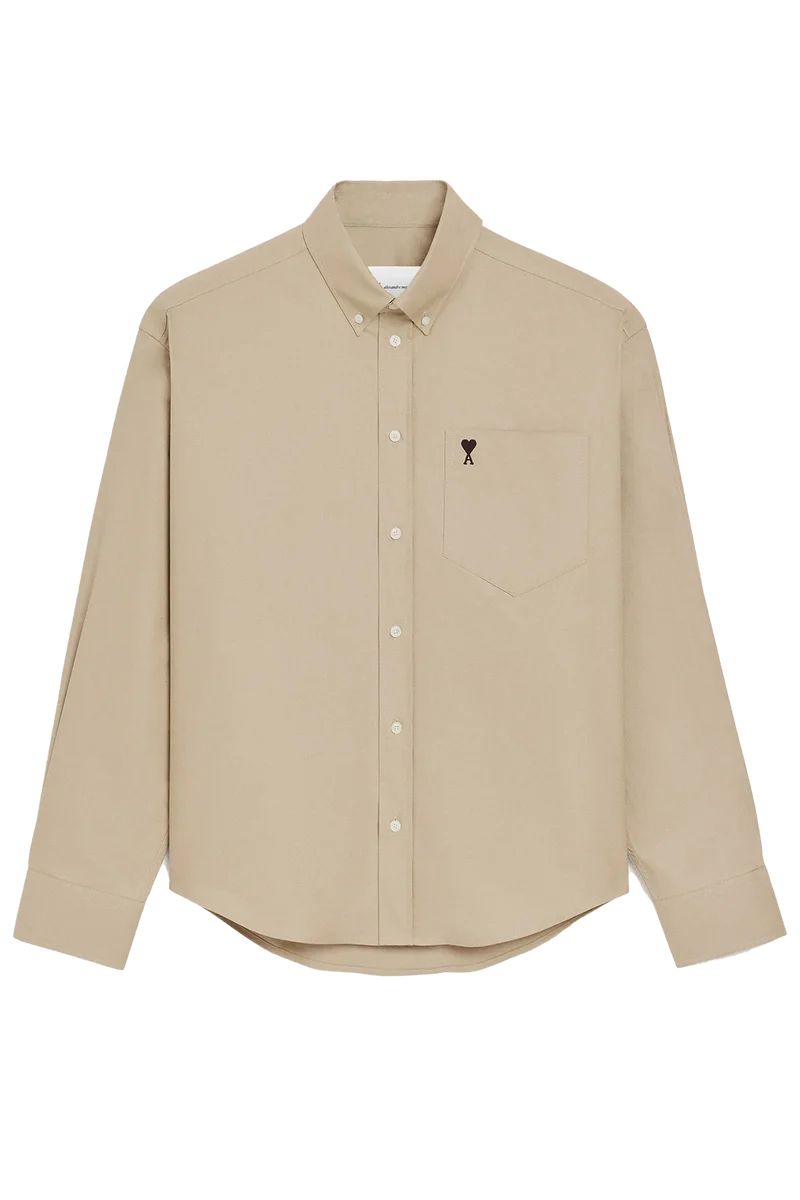 AMI Paris Herren Hemd Beige