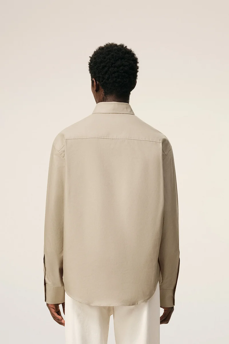 AMI Paris Herren Hemd Beige