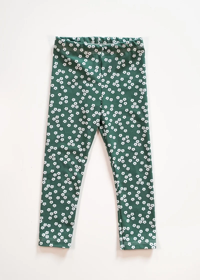 Leggings für Kinder (Blumen Grün)