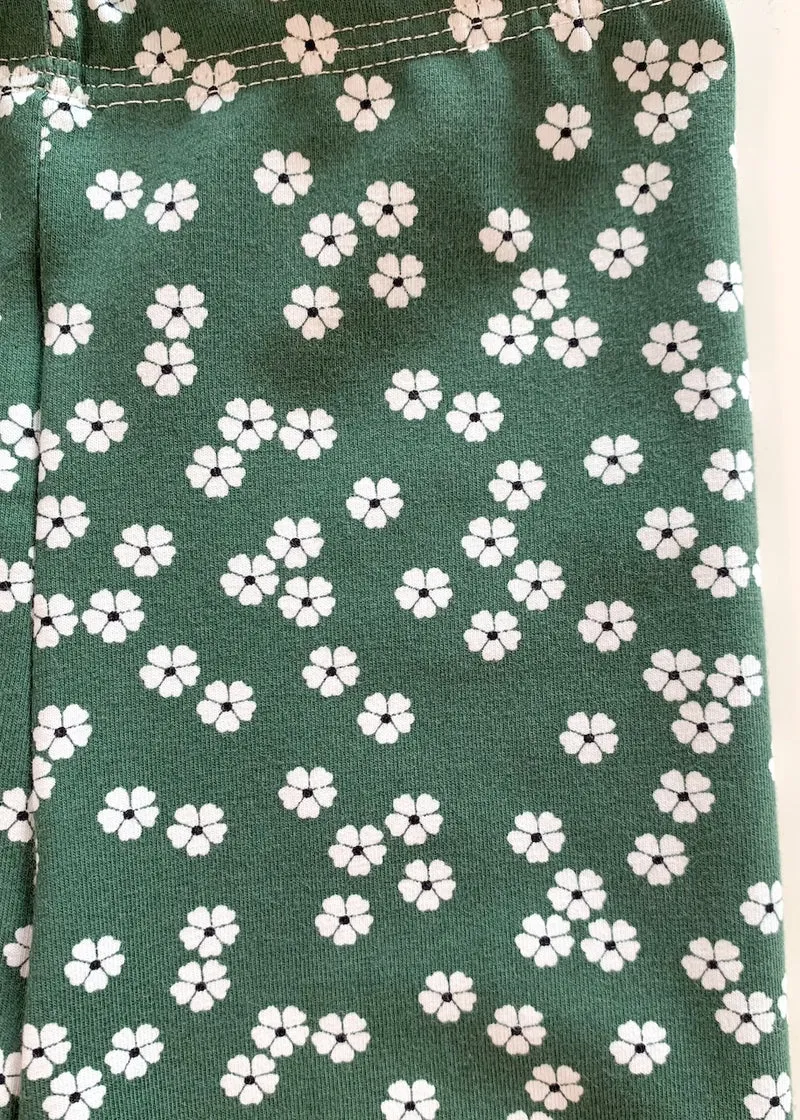 Leggings für Kinder (Blumen Grün)