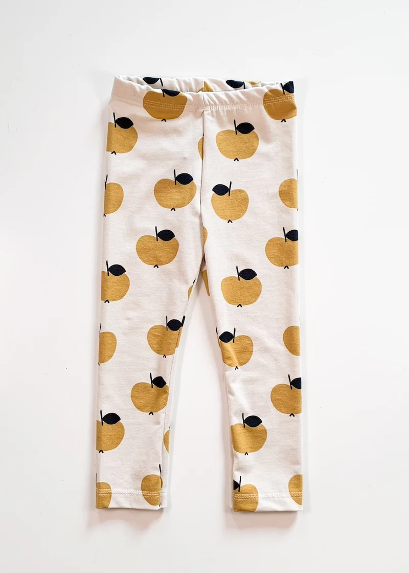 Leggings für Kinder (Äpfel Gelb)