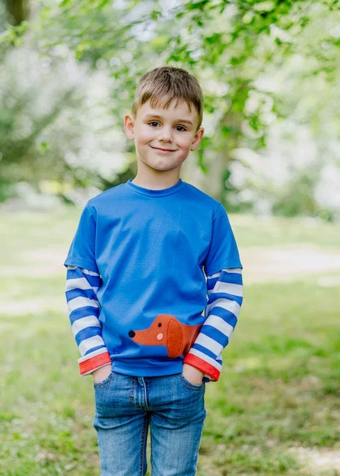 Langarmshirt Kinder Bio Baumwolle „Dackel“