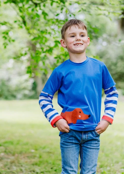 Langarmshirt Kinder Bio Baumwolle „Dackel“