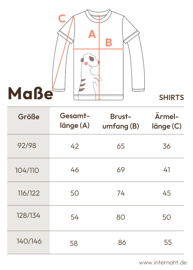 Kinder Langarmshirt aus Bio-Baumwolle "Waschbär"