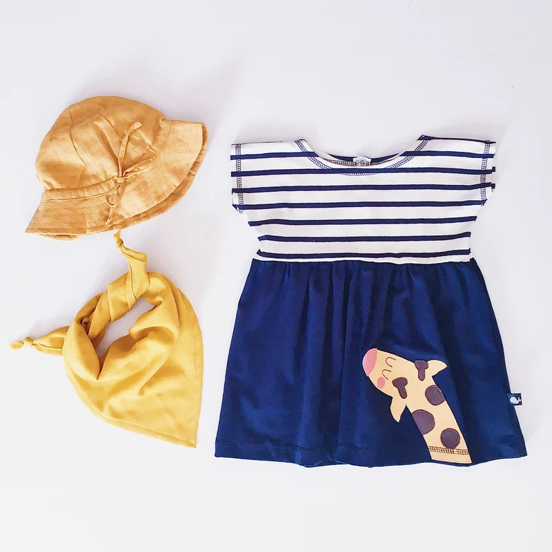 Baby Kleid Giraffe - 100% Bio Baumwolle